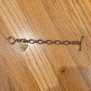 Juicy Couture Gold Heart Charm Bracelet